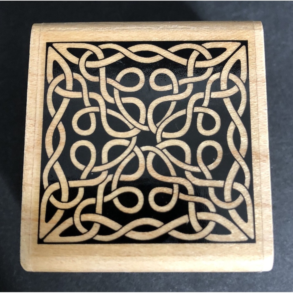 Stampabilities Rubber Stamp Celtic Knotwork Wood Mounted D1045